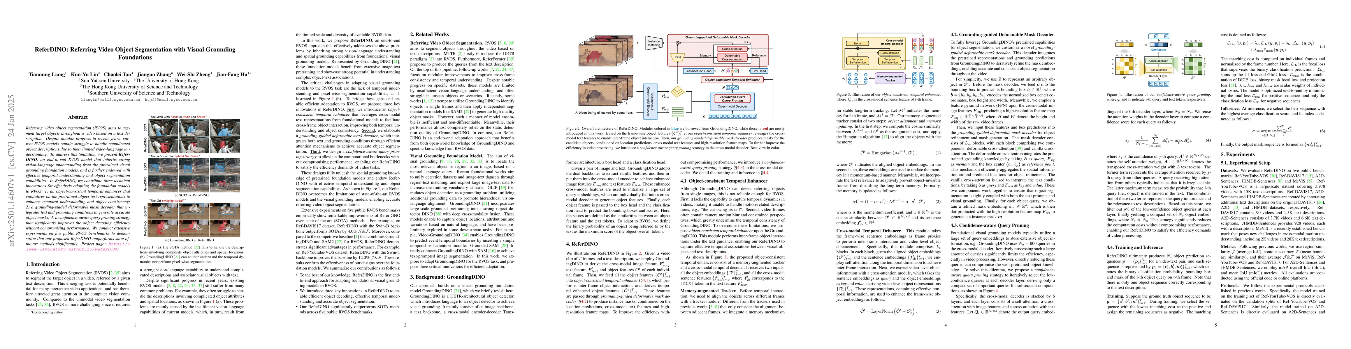 Thumbnail for ReferDINO: Referring Video Object Segmentation with Visual Grounding
  Foundations