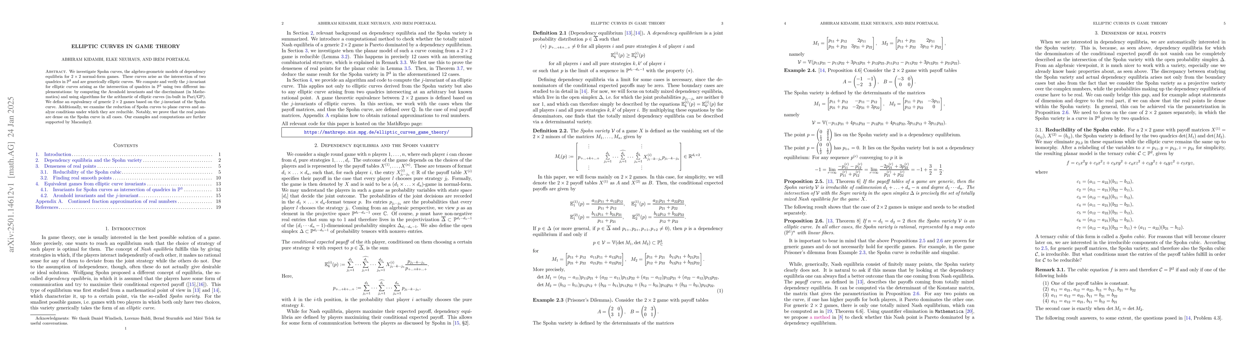 Thumbnail for Elliptic curves in game theory