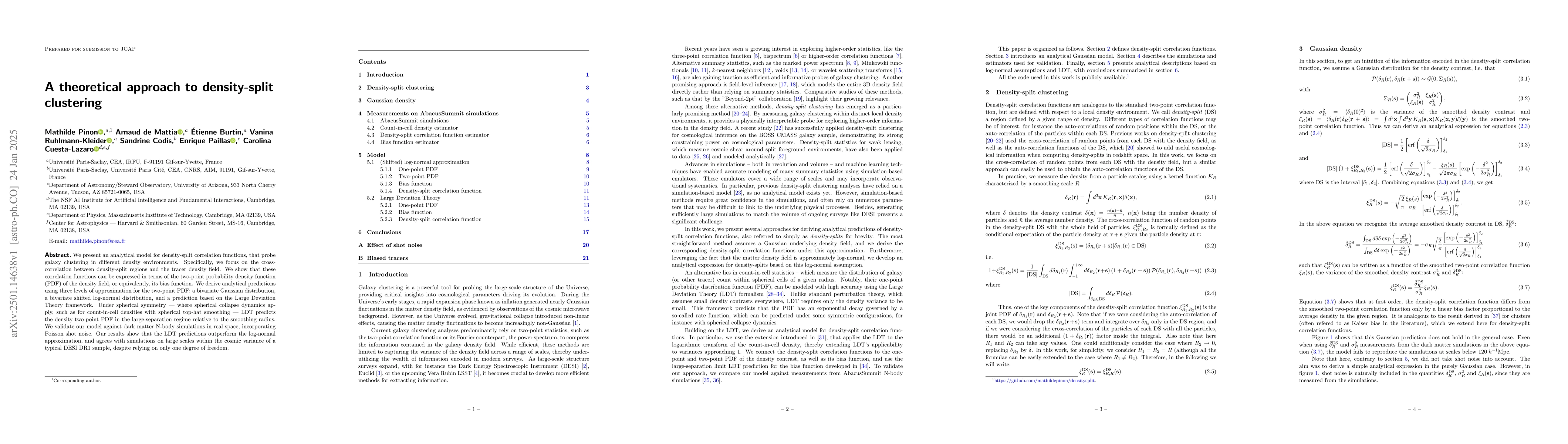 Thumbnail for A theoretical approach to density-split clustering