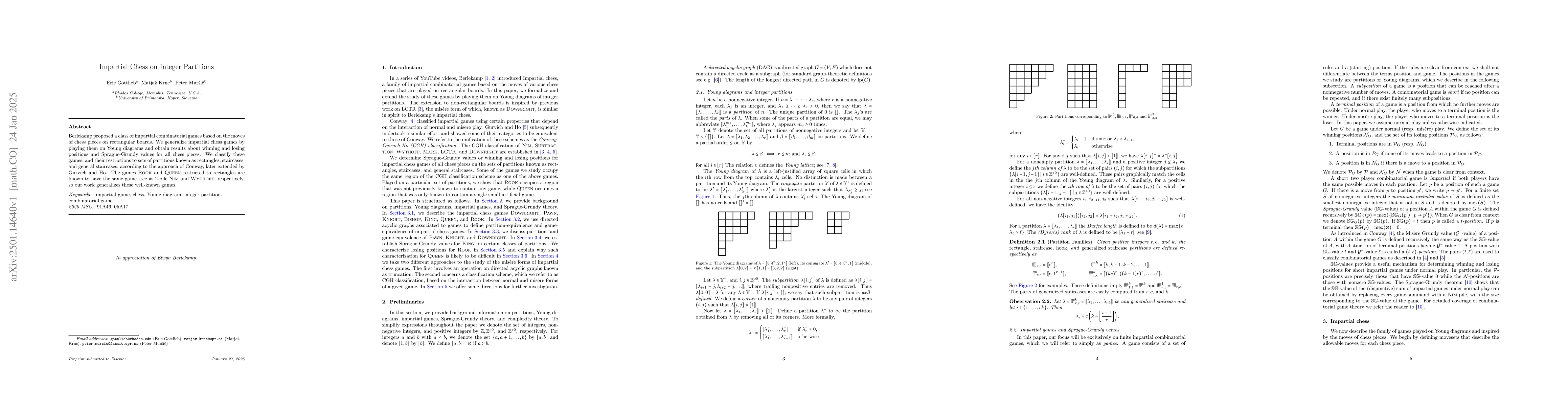 Thumbnail for Impartial Chess on Integer Partitions