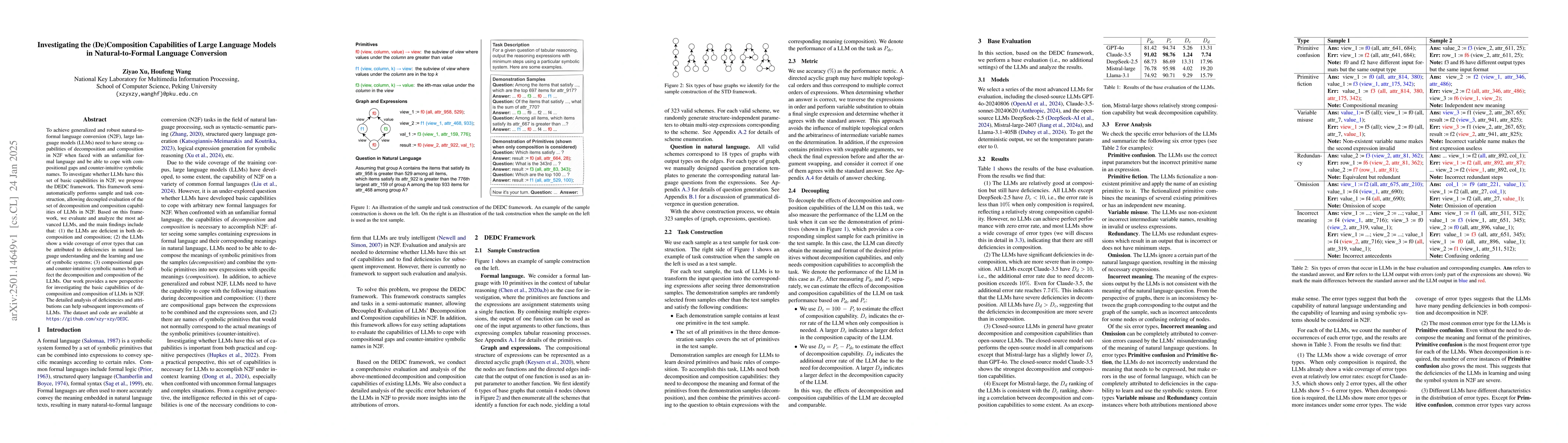 Thumbnail for Investigating the (De)Composition Capabilities of Large Language Models
  in Natural-to-Formal Language Conversion