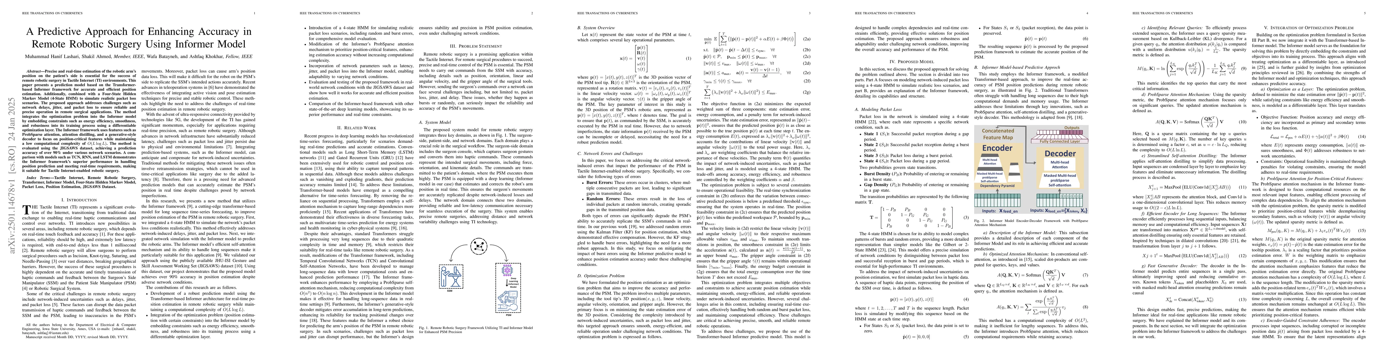 Thumbnail for A Predictive Approach for Enhancing Accuracy in Remote Robotic Surgery
  Using Informer Model