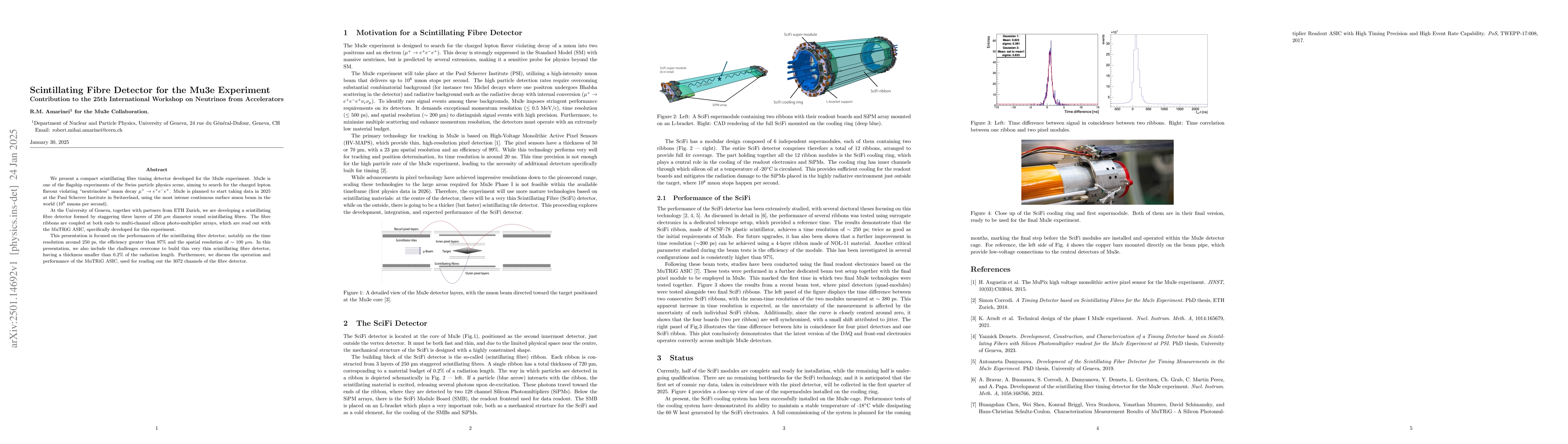 Thumbnail for Scintillating Fibre Detector for the Mu3e Experiment