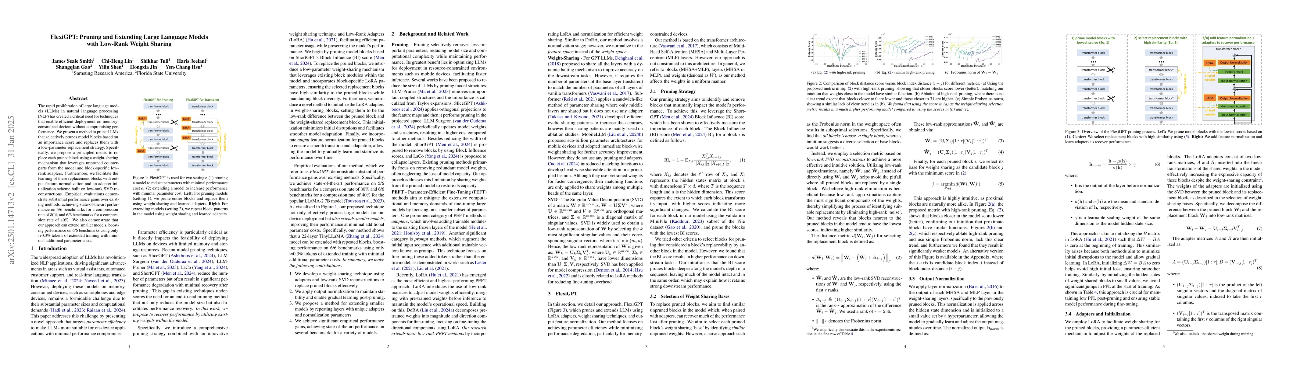 Thumbnail for FlexiGPT: Pruning and Extending Large Language Models with Low-Rank
  Weight Sharing