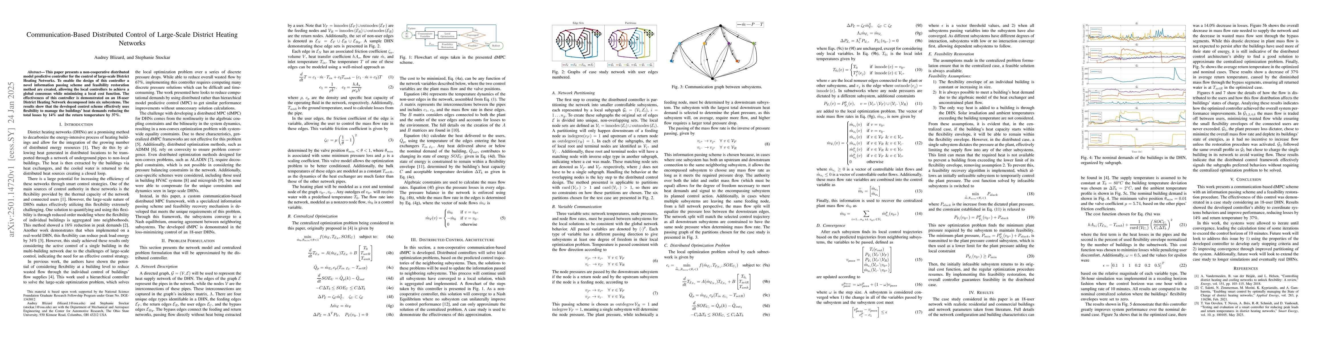 Thumbnail for Communication-Based Distributed Control of Large-Scale District Heating
  Networks