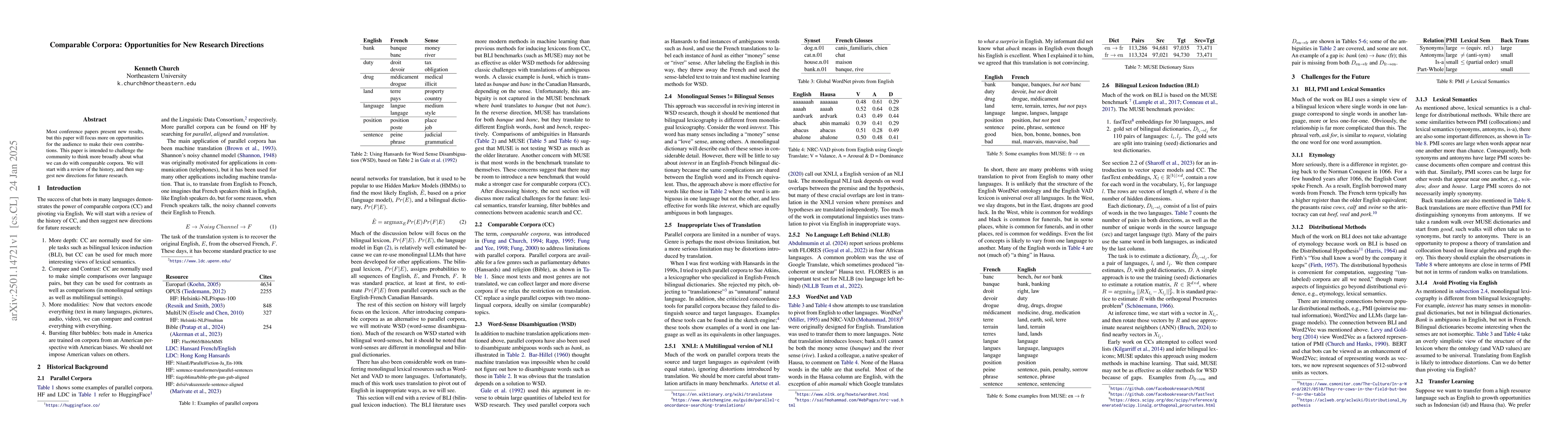 Thumbnail for Comparable Corpora: Opportunities for New Research Directions