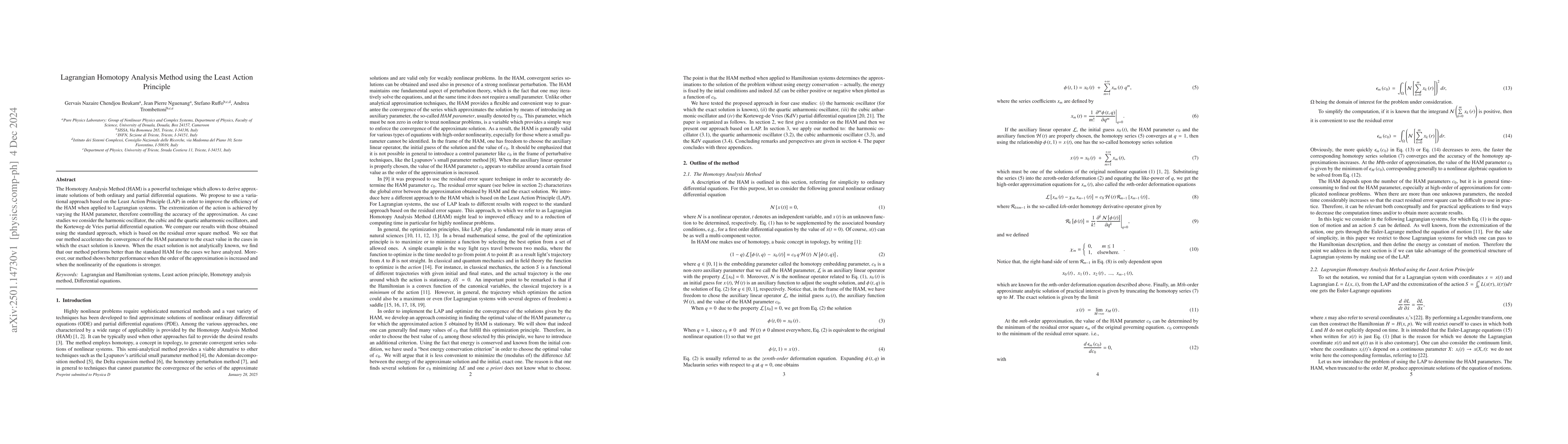Thumbnail for Lagrangian Homotopy Analysis Method using the Least Action Principle