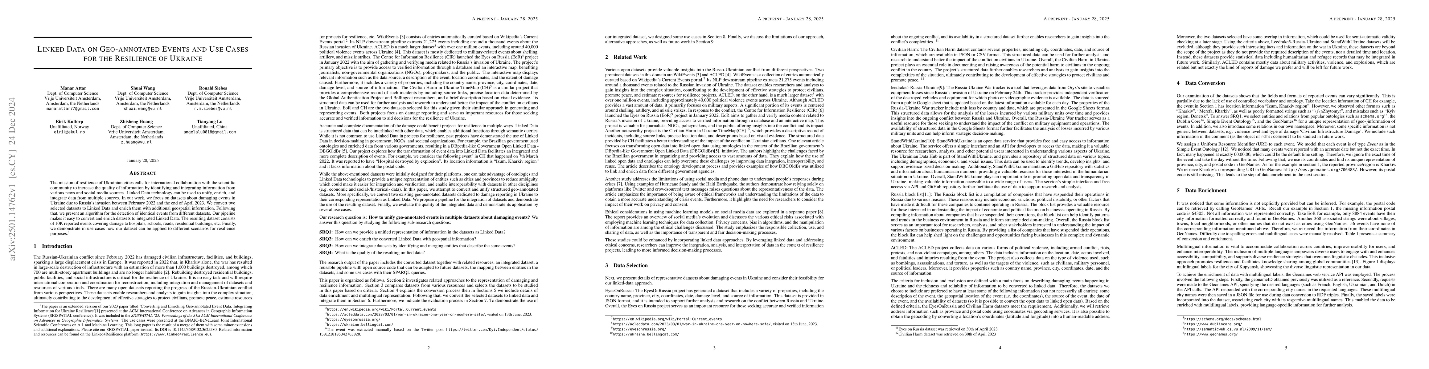 Thumbnail for Linked Data on Geo-annotated Events and Use Cases for the Resilience of
  Ukraine