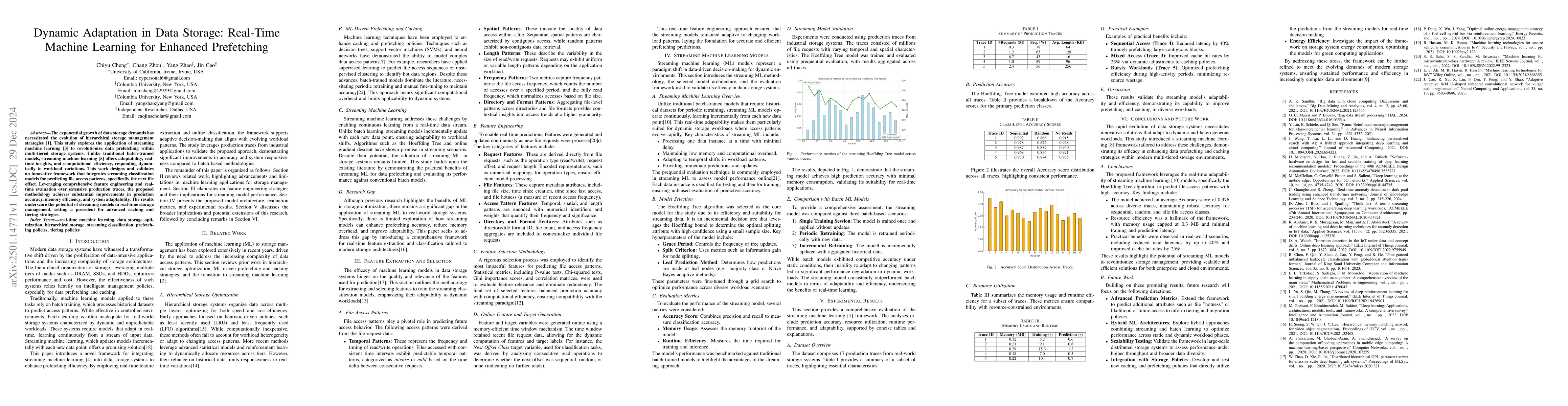 Thumbnail for Dynamic Adaptation in Data Storage: Real-Time Machine Learning for
  Enhanced Prefetching