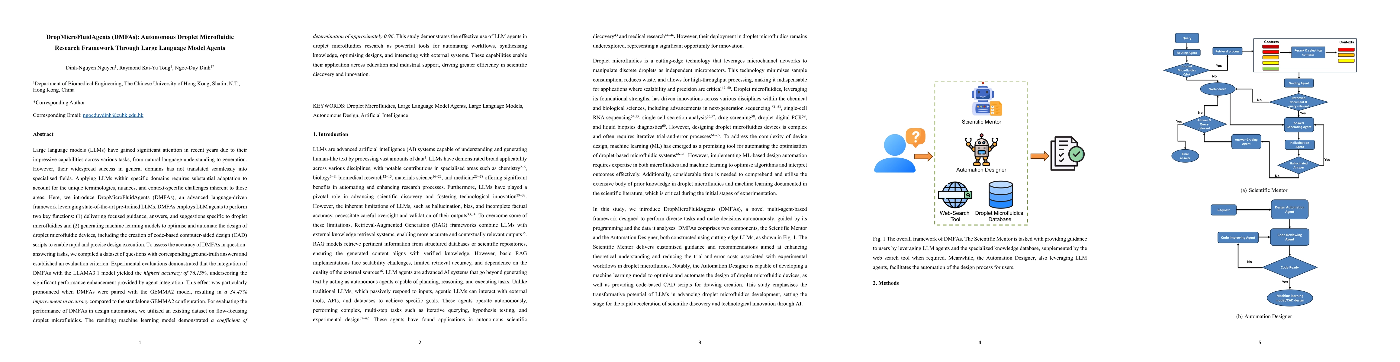 Thumbnail for DropMicroFluidAgents (DMFAs): Autonomous Droplet Microfluidic Research
  Framework Through Large Language Model Agents