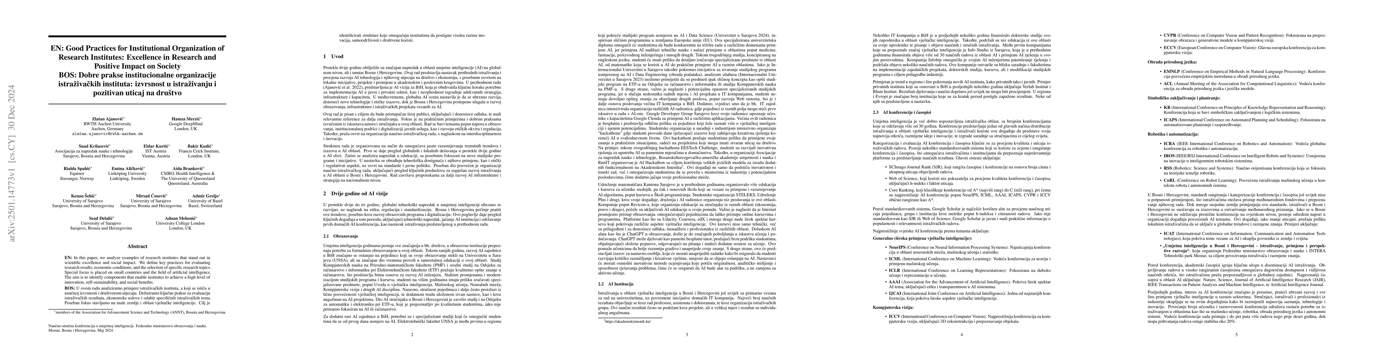 Thumbnail for Good Practices for Institutional Organization of Research Institutes:
  Excellence in Research and Positive Impact on Society
