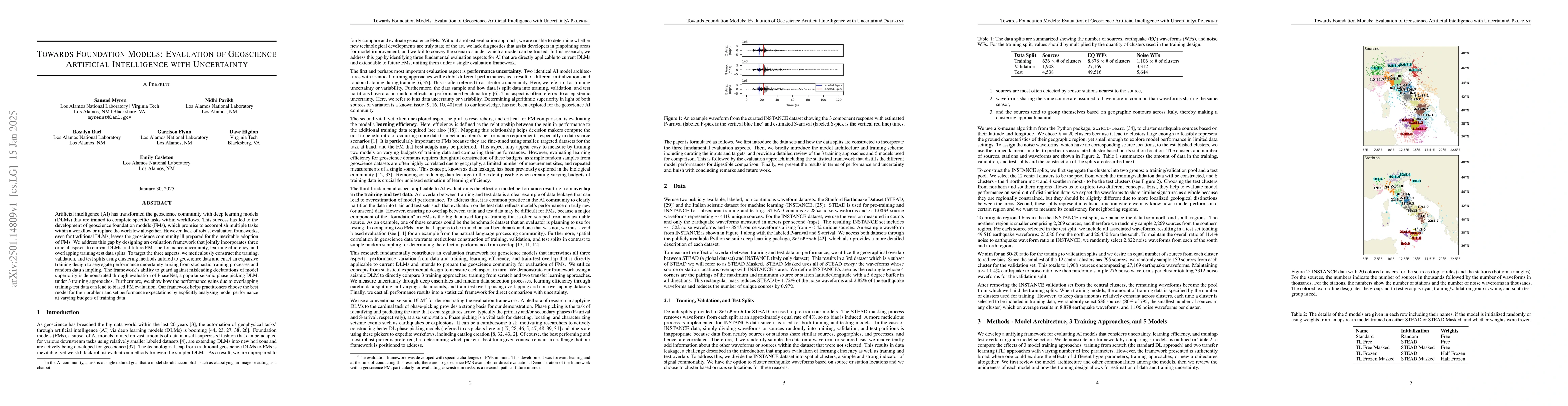 Thumbnail for Towards Foundation Models: Evaluation of Geoscience Artificial
  Intelligence with Uncertainty