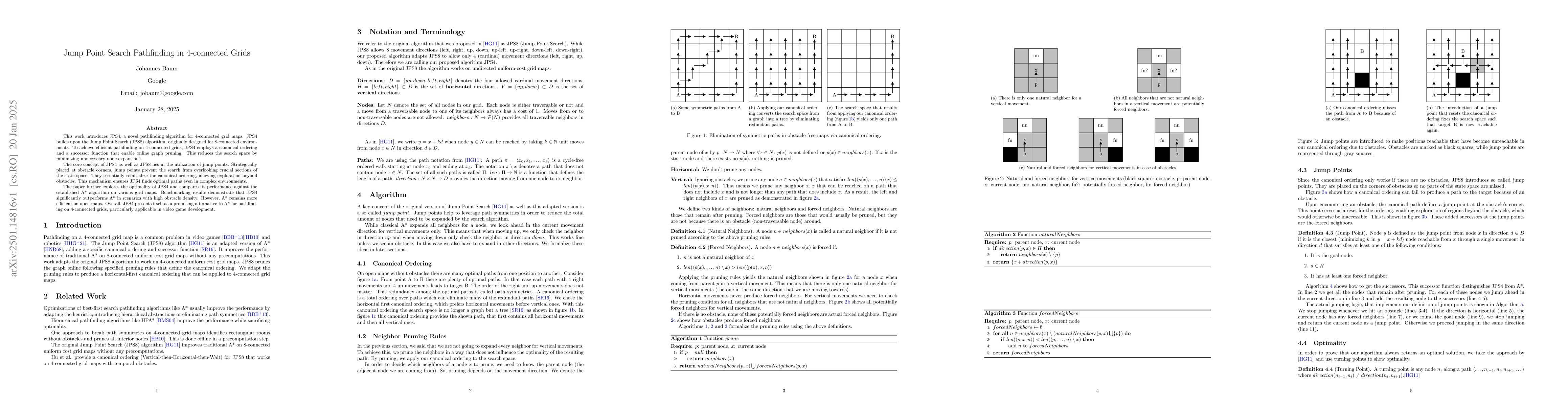 Thumbnail for Jump Point Search Pathfinding in 4-connected Grids