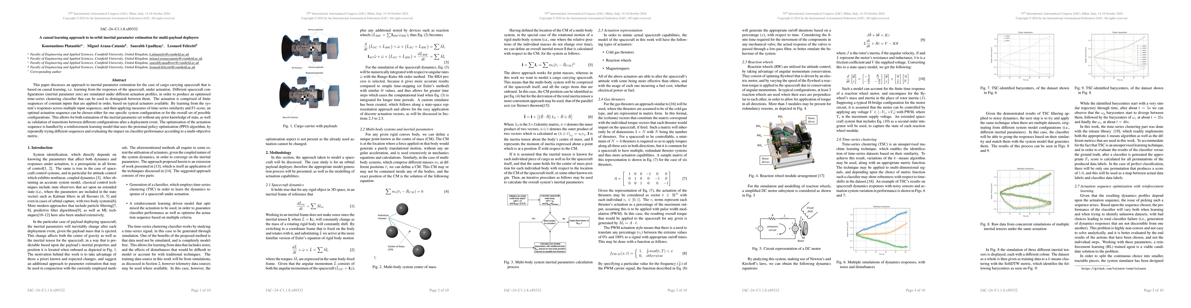 Thumbnail for A causal learning approach to in-orbit inertial parameter estimation for
  multi-payload deployers