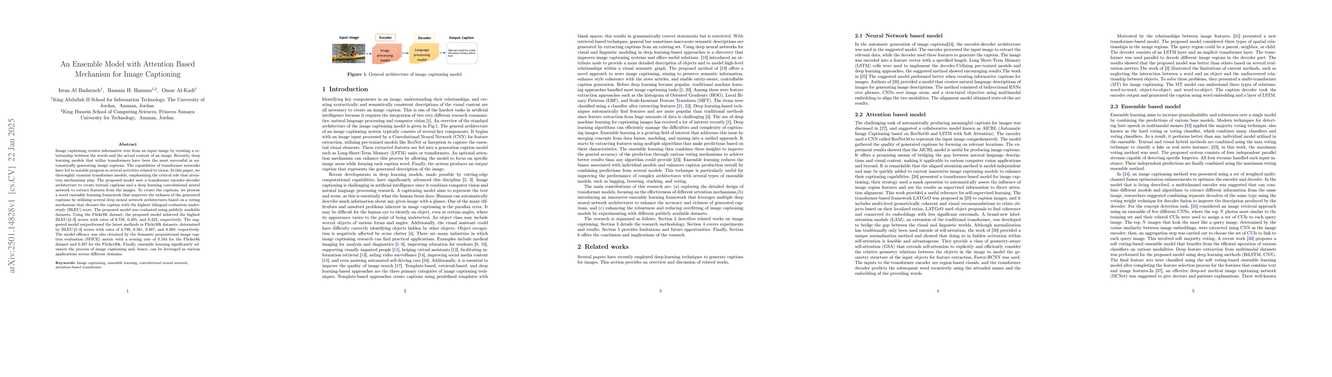Thumbnail for An Ensemble Model with Attention Based Mechanism for Image Captioning