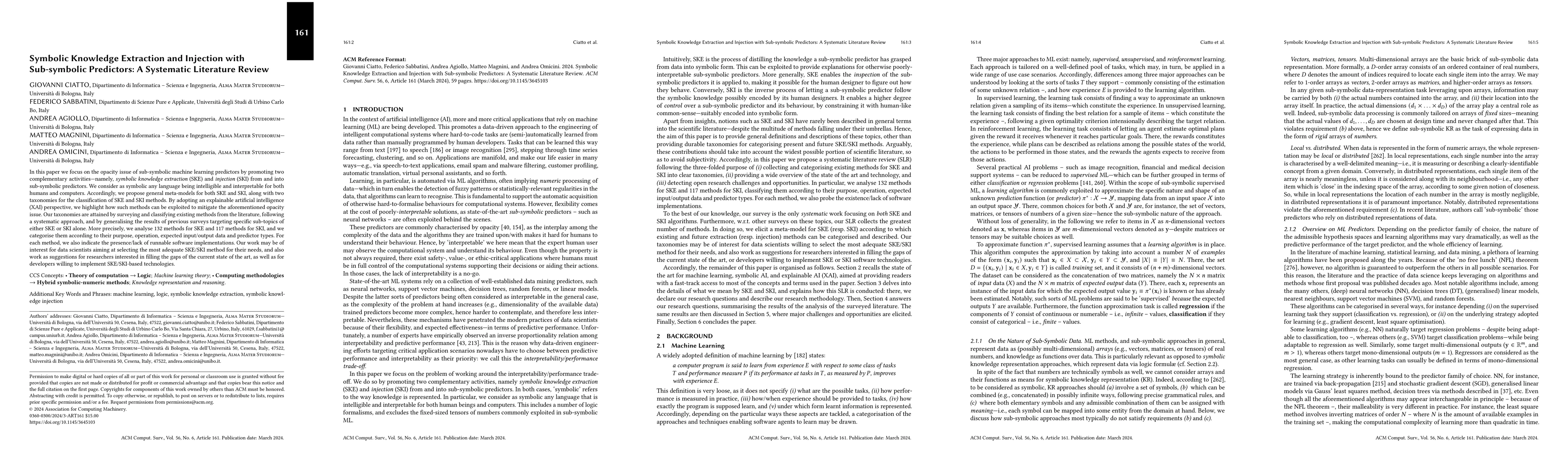 Thumbnail for Symbolic Knowledge Extraction and Injection with Sub-symbolic
  Predictors: A Systematic Literature Review