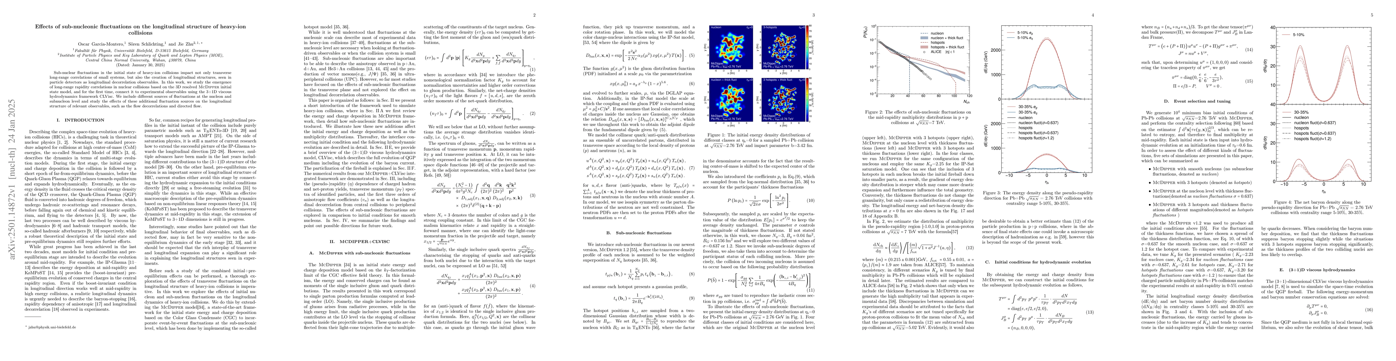Thumbnail for Effects of sub-nucleonic fluctuations on the longitudinal structure of
  heavy-ion collisions