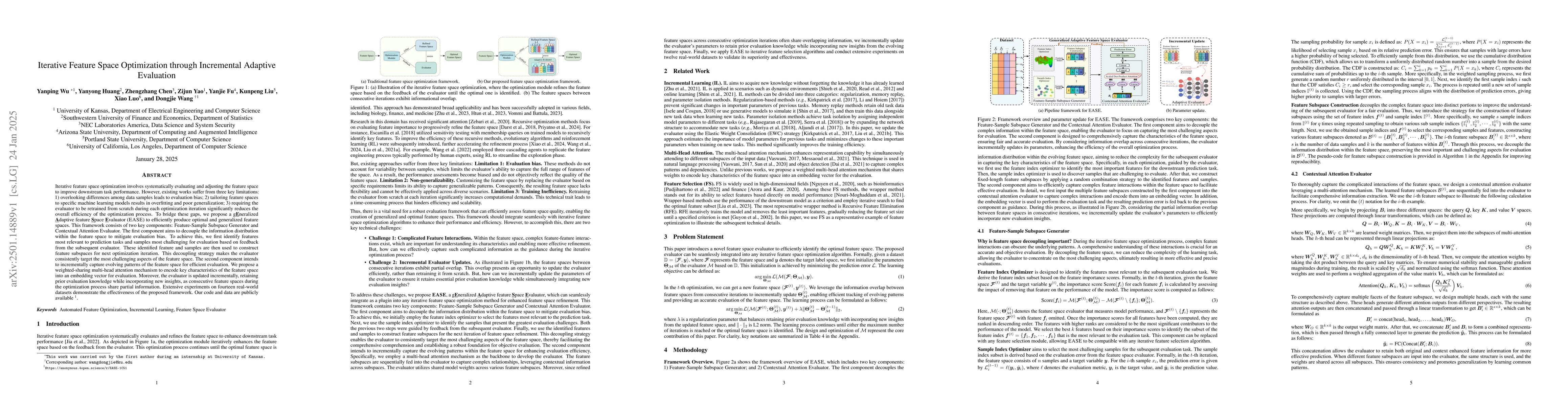 Thumbnail for Iterative Feature Space Optimization through Incremental Adaptive
  Evaluation