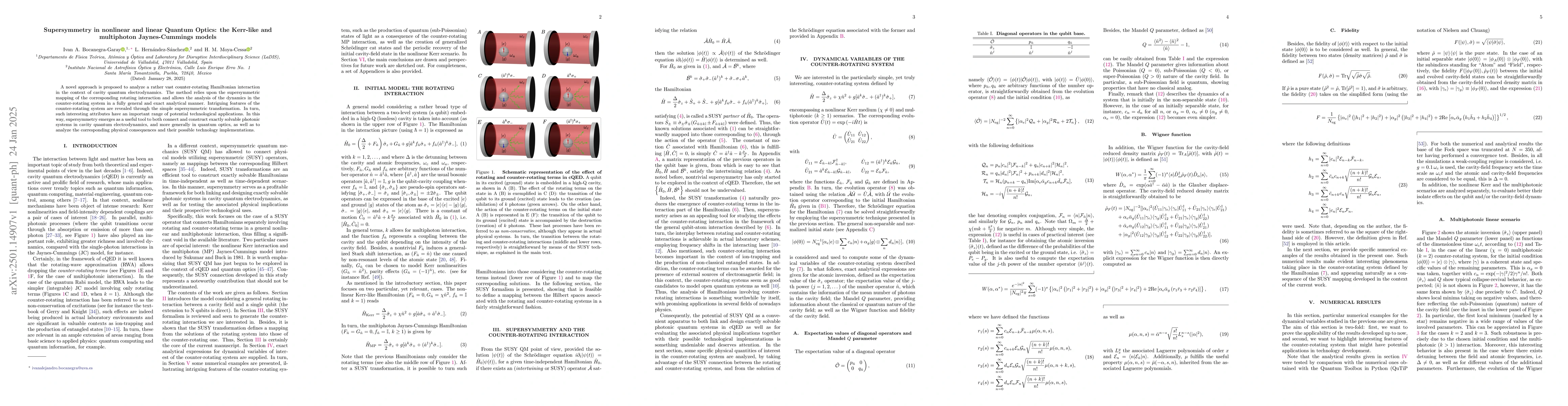 Thumbnail for Supersymmetry in nonlinear and linear Quantum Optics: the Kerr-like and
  multiphoton Jaynes-Cummings models