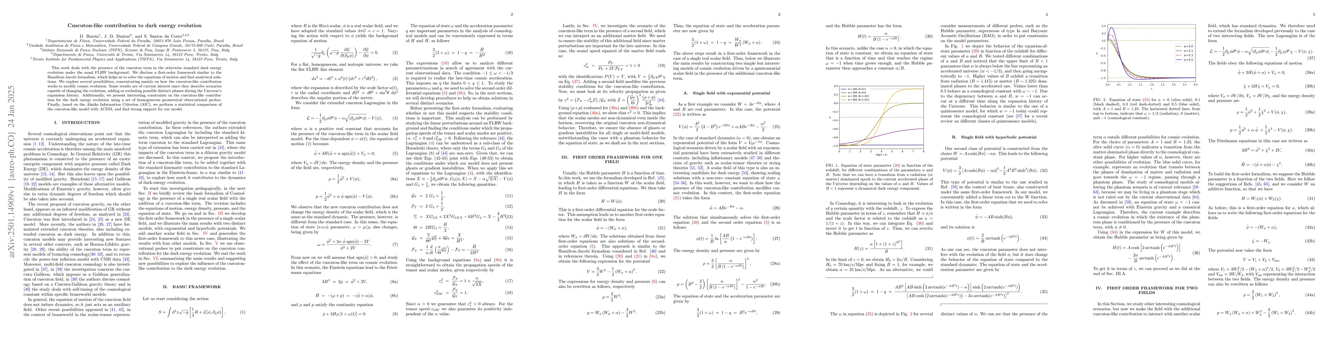 Thumbnail for Cuscuton-like contribution to dark energy evolution