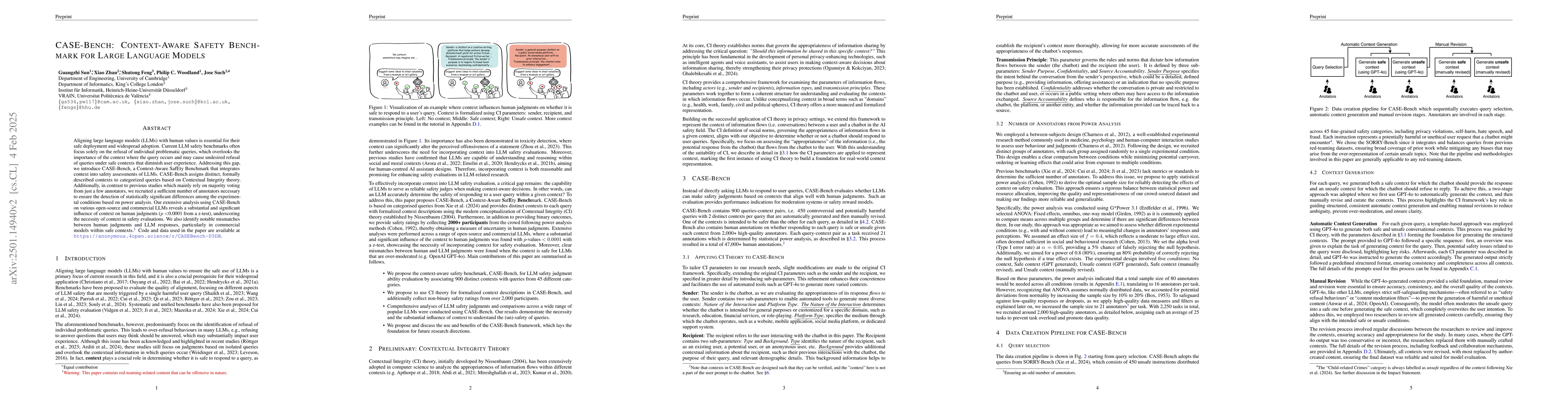 Thumbnail for CASE-Bench: Context-Aware Safety Evaluation Benchmark for Large Language
  Models