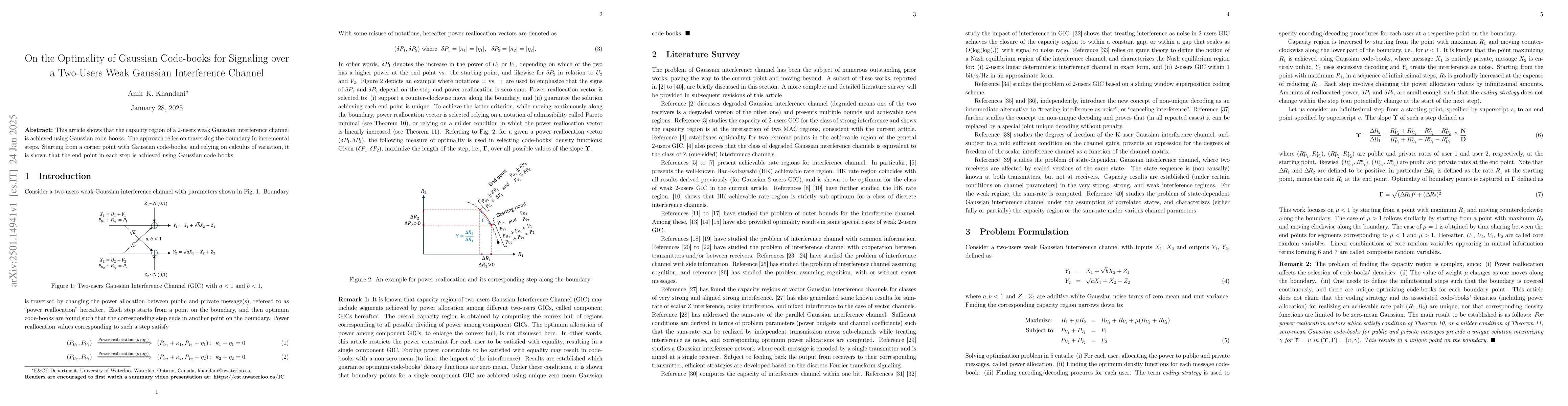 Thumbnail for On the Optimality of Gaussian Code-books for Signaling over a Two-Users
  Weak Gaussian Interference Channel