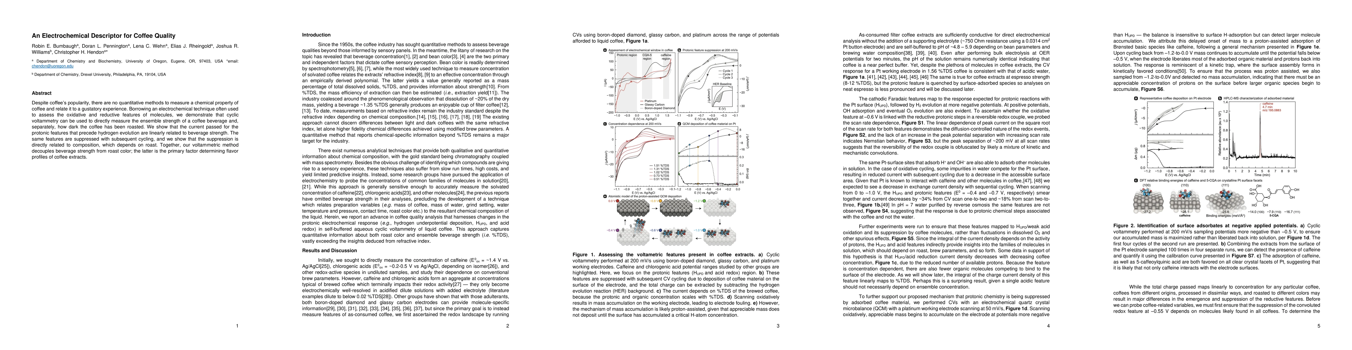Thumbnail for An Electrochemical Descriptor for Coffee Quality