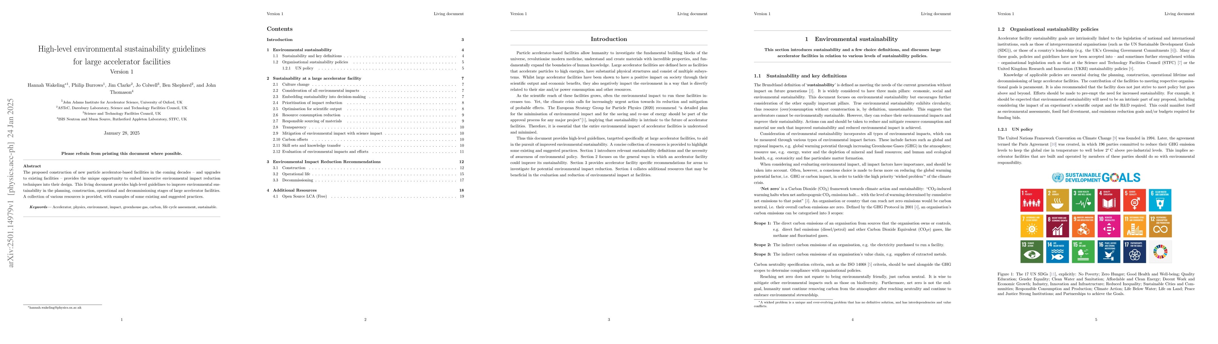 Thumbnail for High-level environmental sustainability guidelines for large accelerator
  facilities