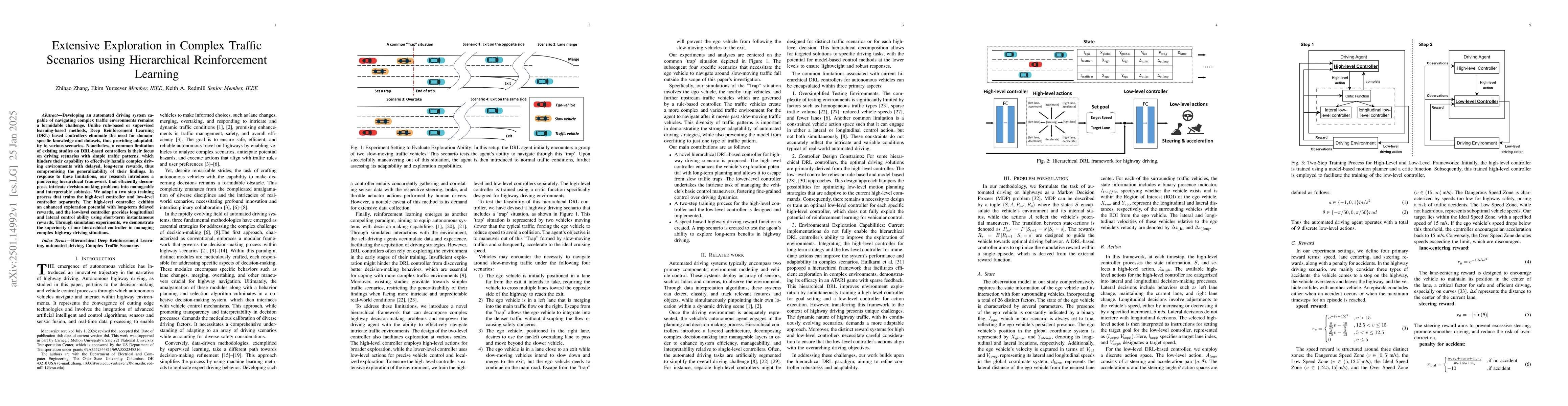 Thumbnail for Extensive Exploration in Complex Traffic Scenarios using Hierarchical
  Reinforcement Learning