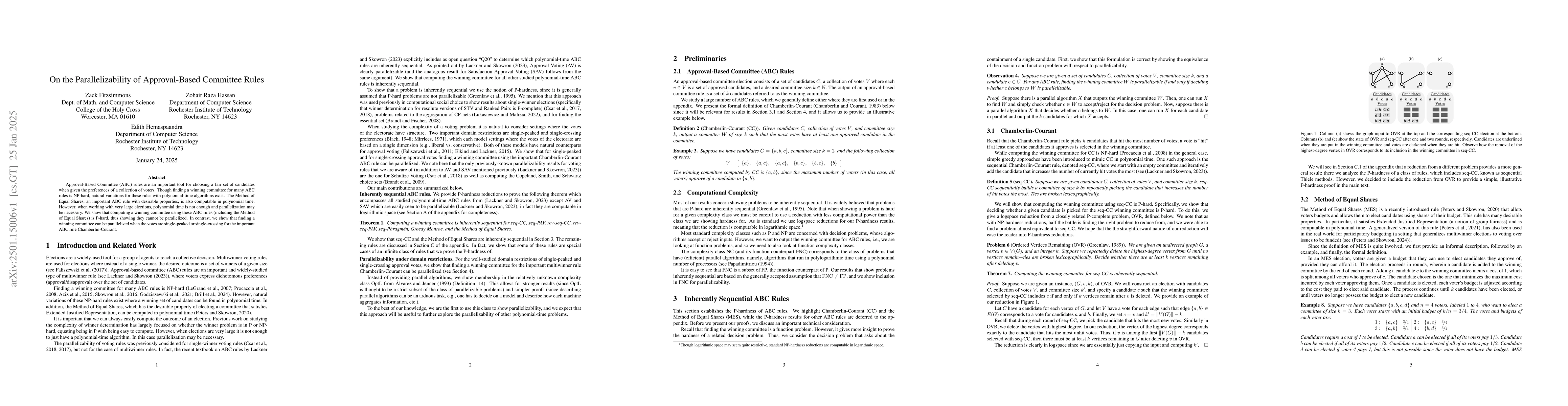 Thumbnail for On the Parallelizability of Approval-Based Committee Rules