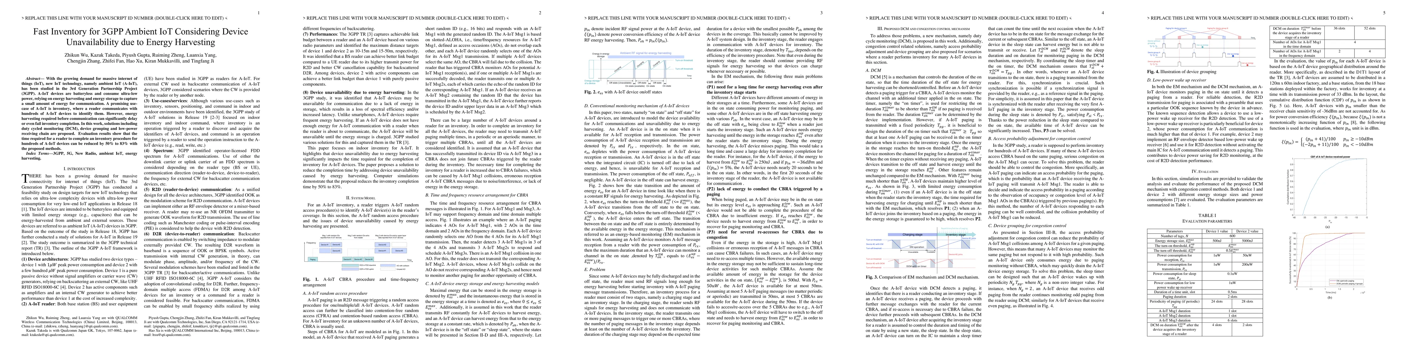Thumbnail for Fast Inventory for 3GPP Ambient IoT Considering Device Unavailability
  due to Energy Harvesting