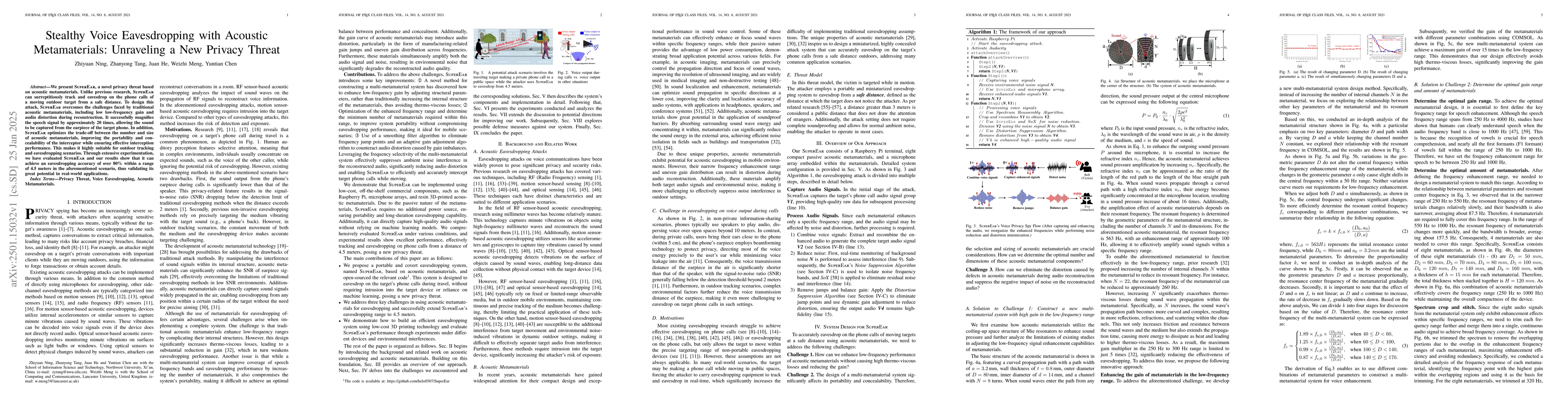 Thumbnail for Stealthy Voice Eavesdropping with Acoustic Metamaterials: Unraveling a
  New Privacy Threat