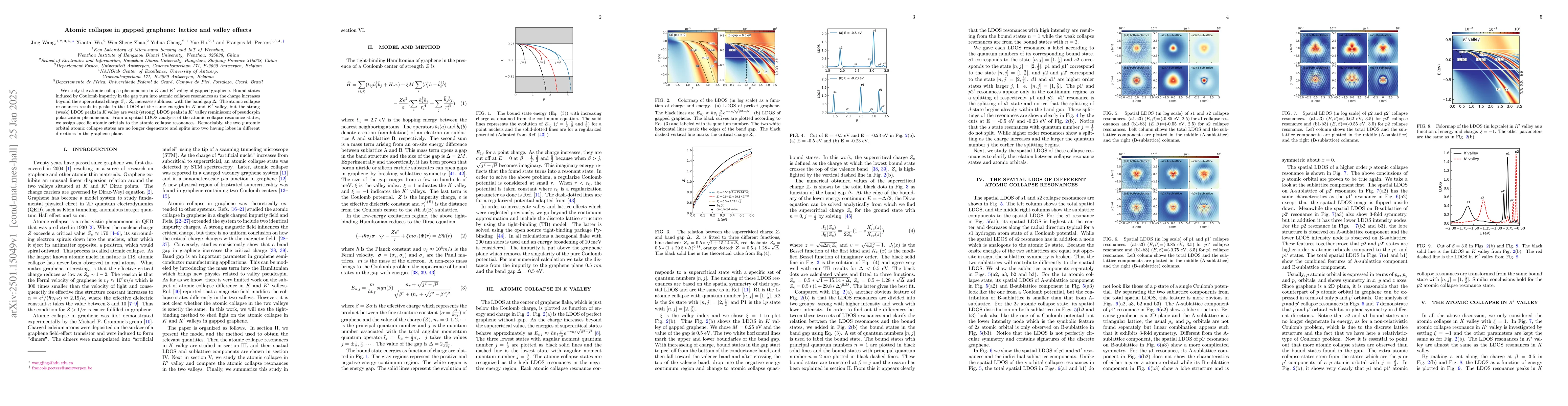 Thumbnail for Atomic collapse in gapped graphene: lattice and valley effects