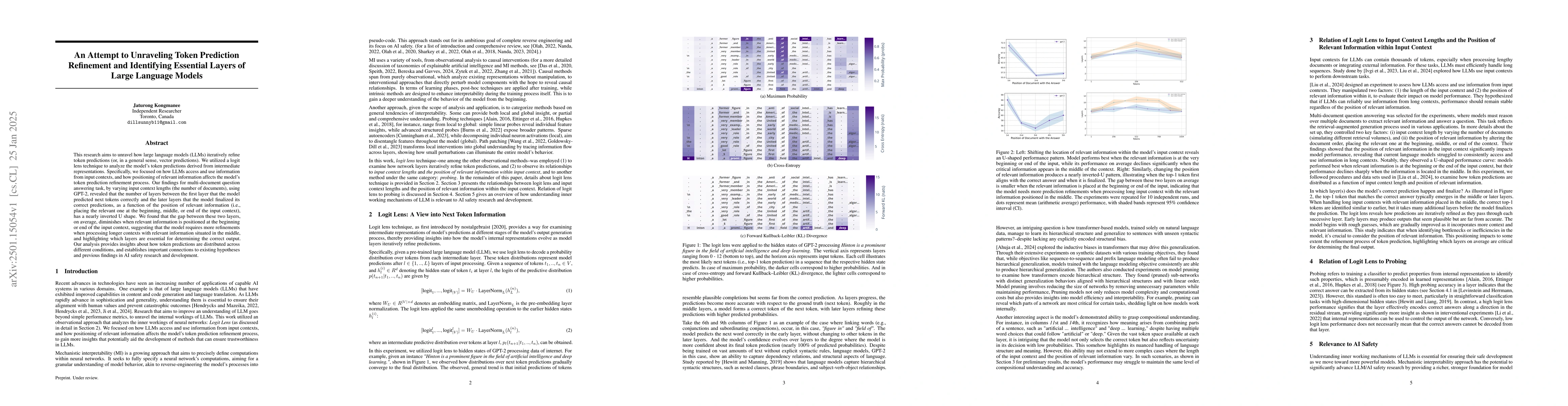 Thumbnail for An Attempt to Unraveling Token Prediction Refinement and Identifying
  Essential Layers of Large Language Models