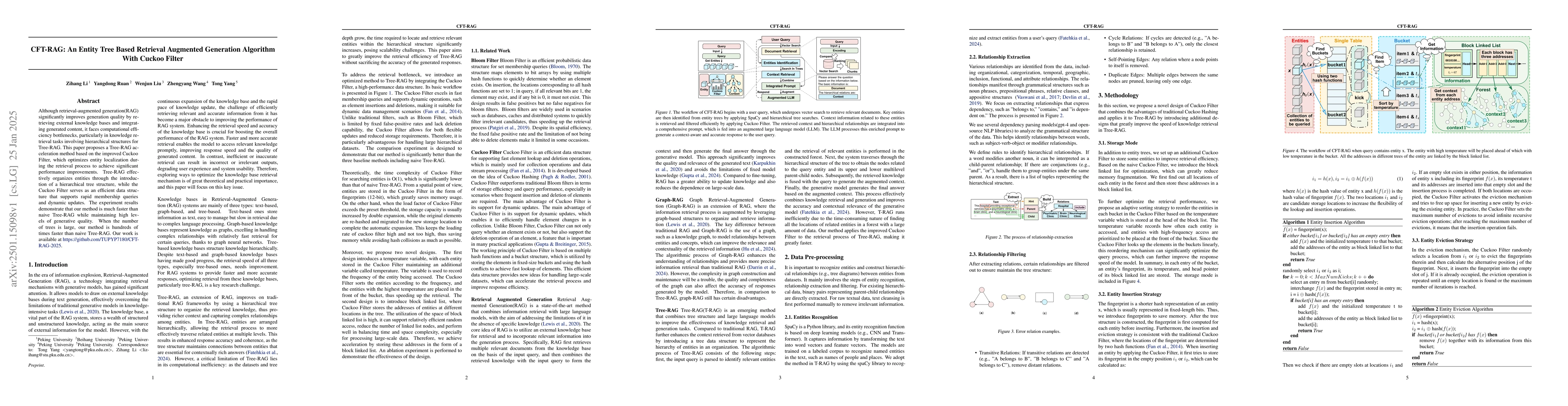 Thumbnail for CFT-RAG: An Entity Tree Based Retrieval Augmented Generation Algorithm
  With Cuckoo Filter