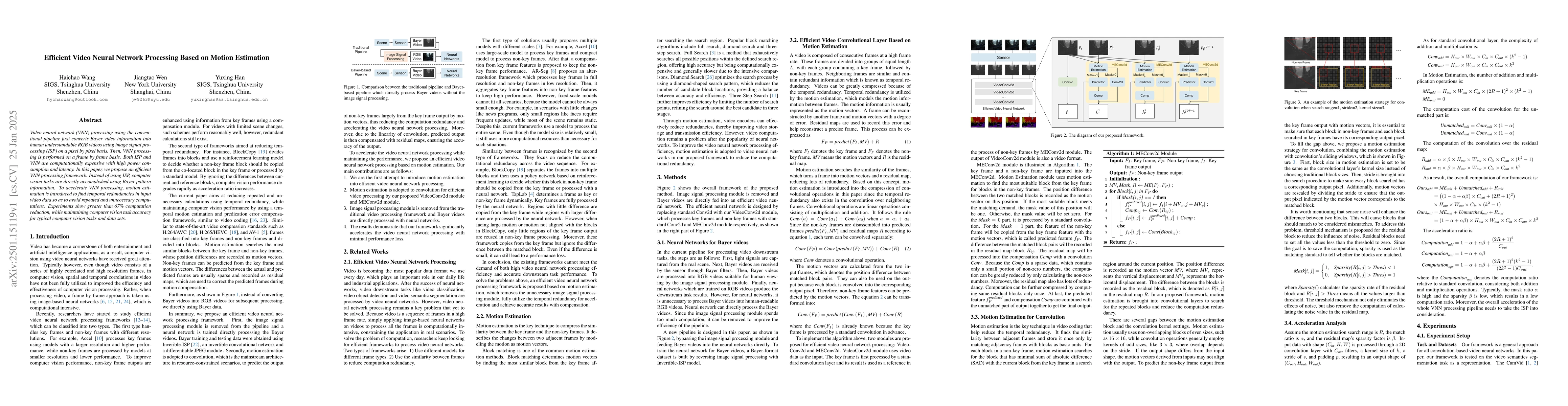 Thumbnail for Efficient Video Neural Network Processing Based on Motion Estimation