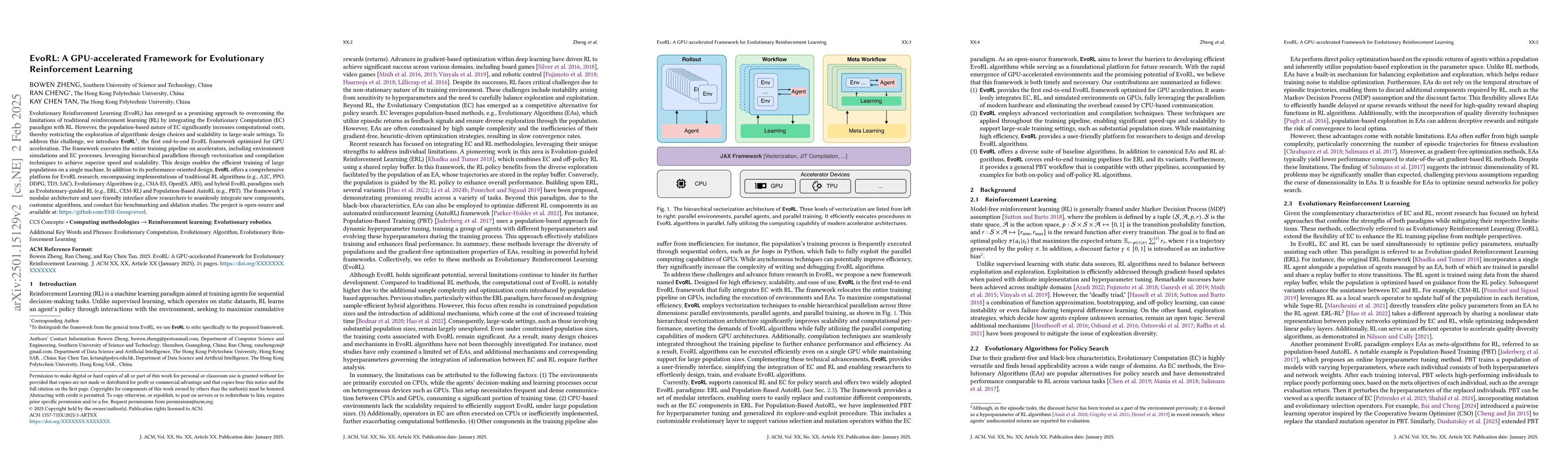 Thumbnail for EvoRL: A GPU-accelerated Framework for Evolutionary Reinforcement
  Learning