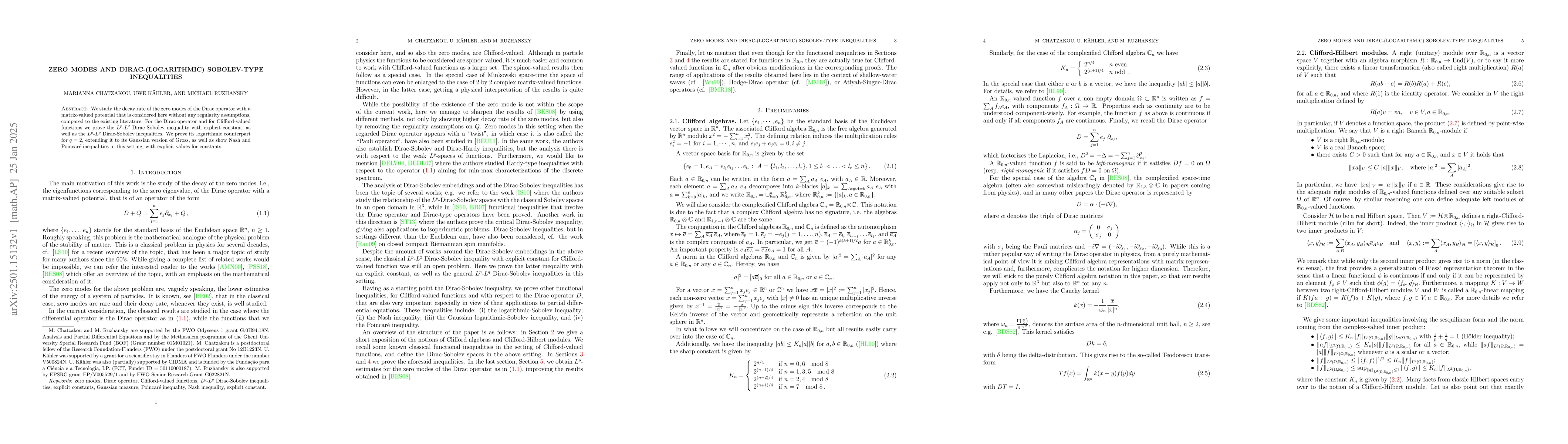 Thumbnail for Zero modes and Dirac-(logarithmic) Sobolev-type inequalities