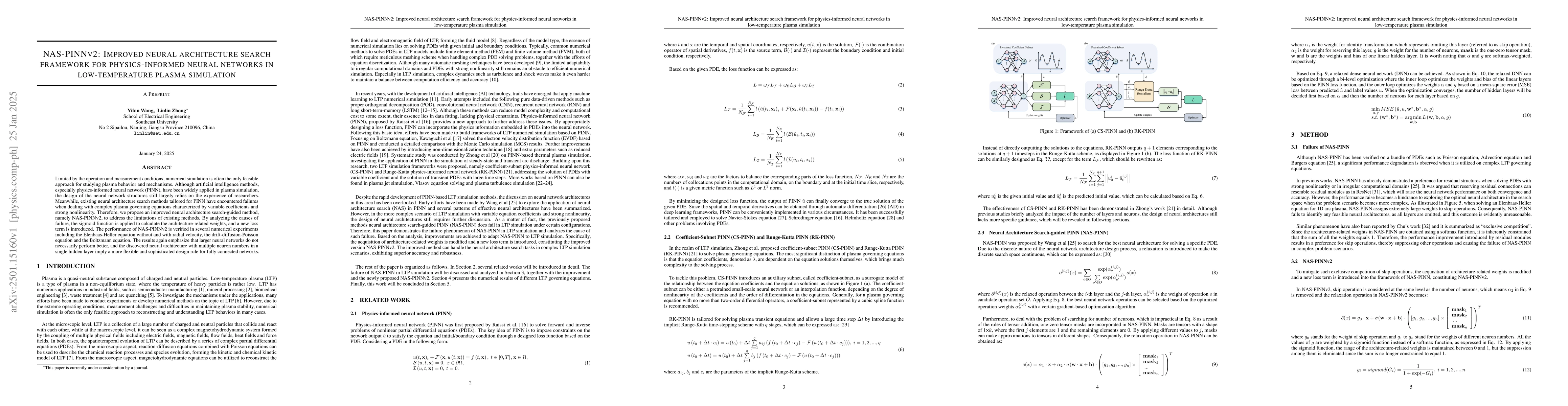 Thumbnail for NAS-PINNv2: Improved neural architecture search framework for
  physics-informed neural networks in low-temperature plasma simulation
