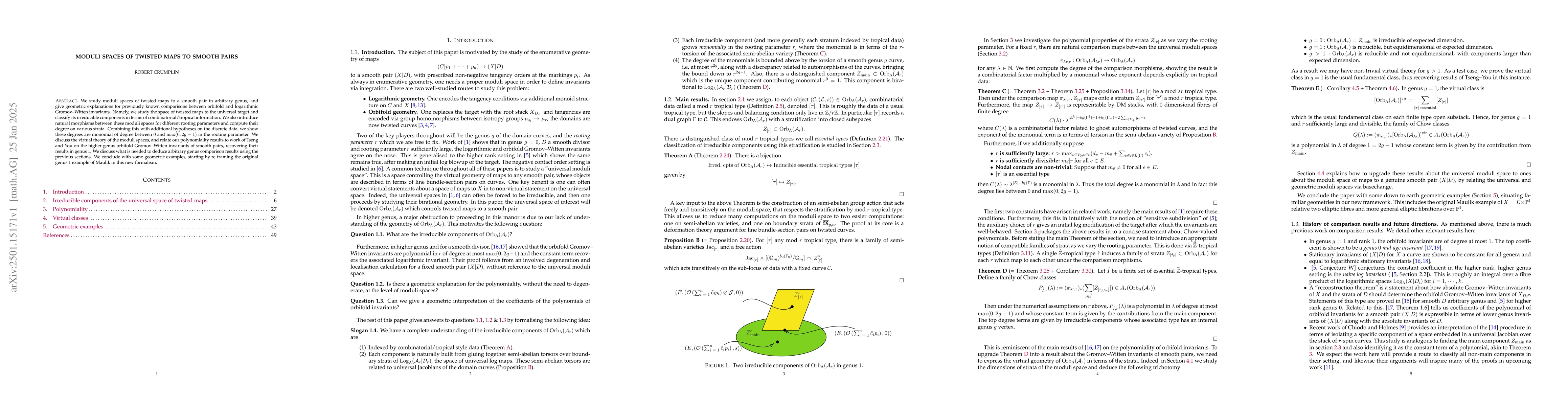Thumbnail for Moduli spaces of twisted maps to smooth pairs