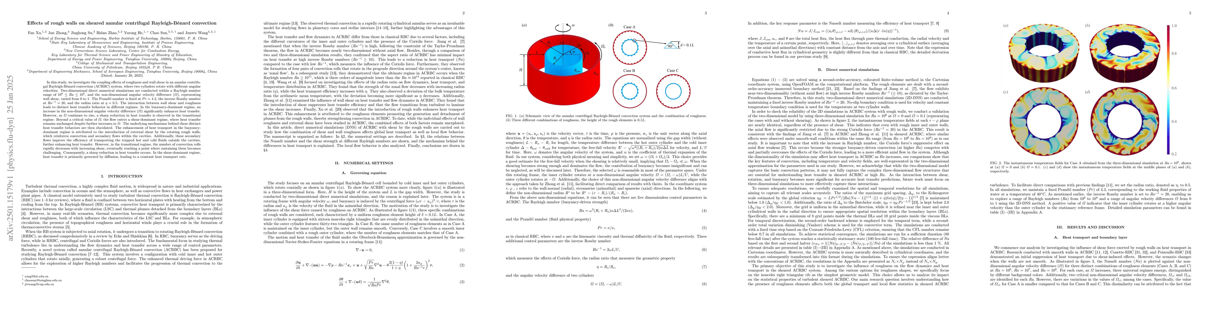 Thumbnail for Effects of rough walls on sheared annular centrifugal Rayleigh-Bénard
  convection