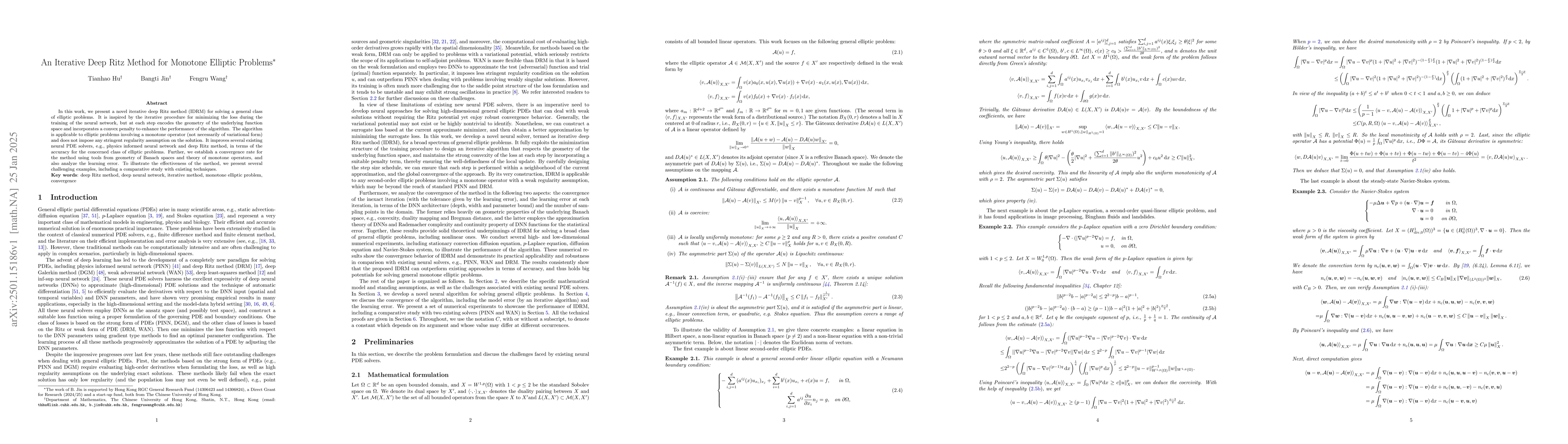 Thumbnail for An Iterative Deep Ritz Method for Monotone Elliptic Problems