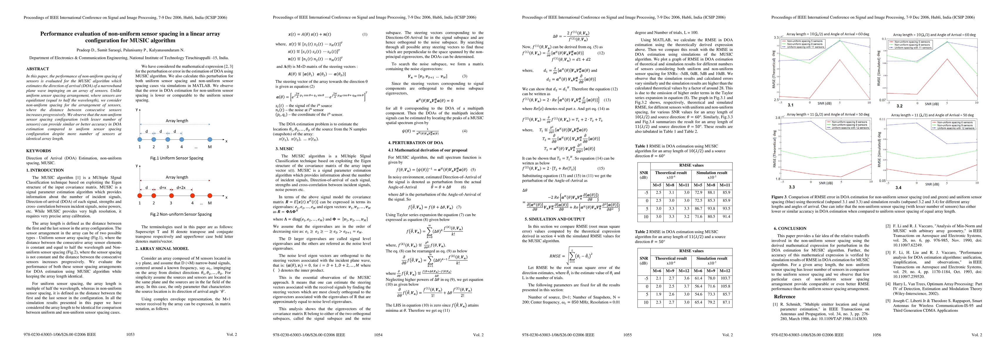 Thumbnail for Performance evaluation of non-uniform sensor spacing in a linear array
  configuration for MUSIC algorithm