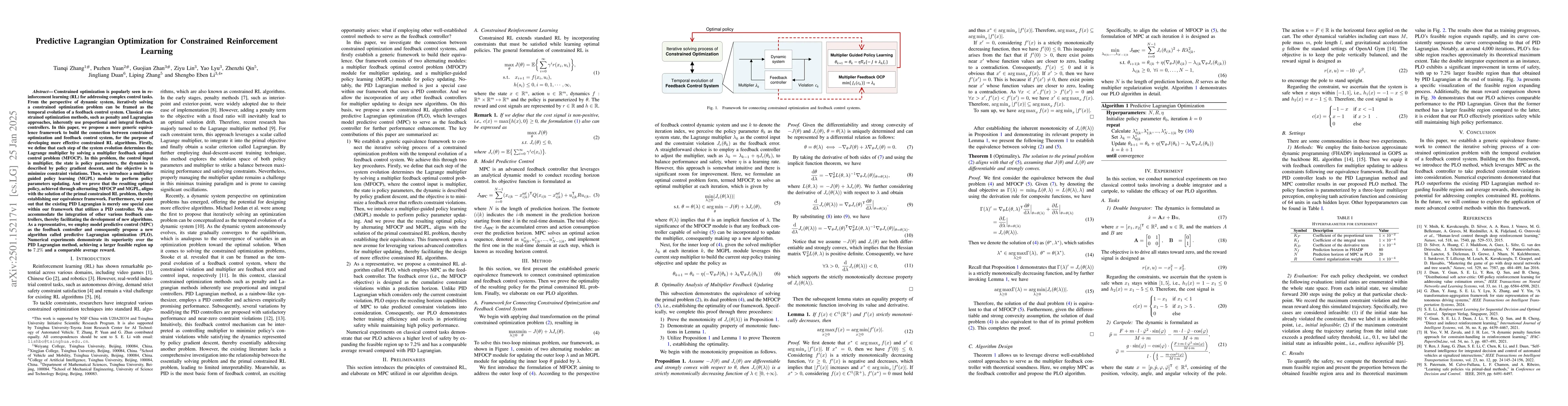 Thumbnail for Predictive Lagrangian Optimization for Constrained Reinforcement
  Learning