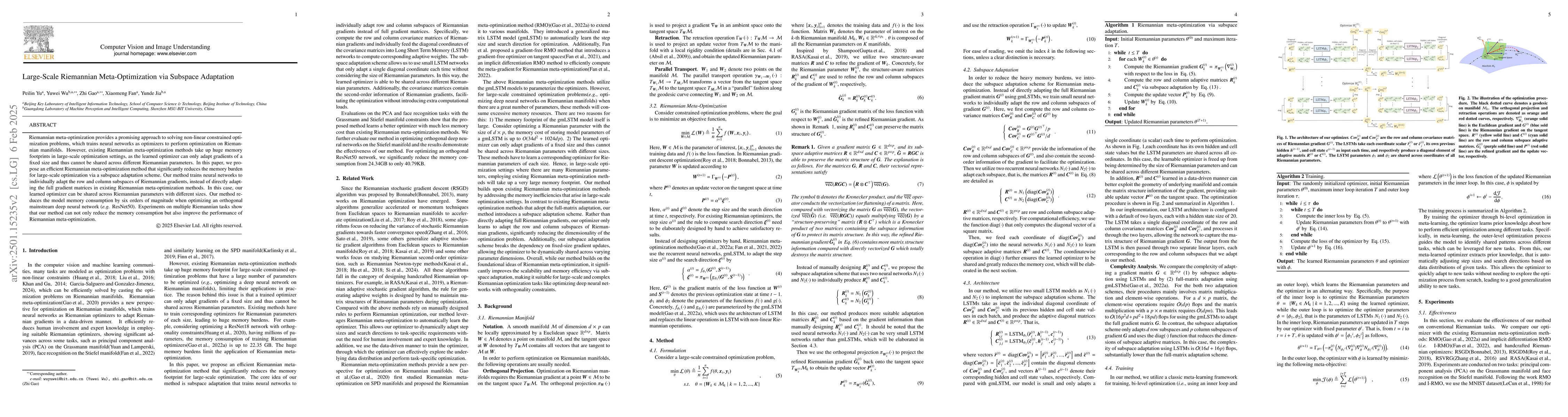 Thumbnail for Large-Scale Riemannian Meta-Optimization via Subspace Adaptation