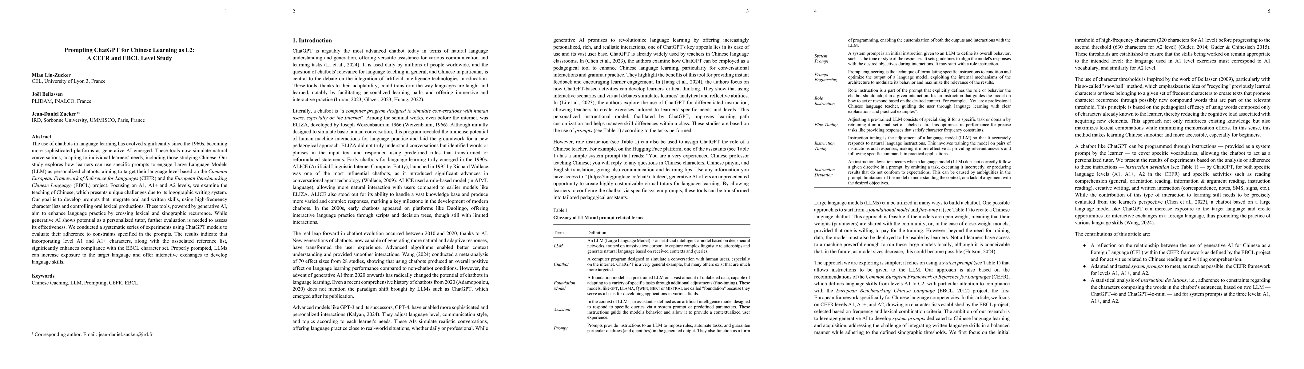 Thumbnail for Prompting ChatGPT for Chinese Learning as L2: A CEFR and EBCL Level
  Study