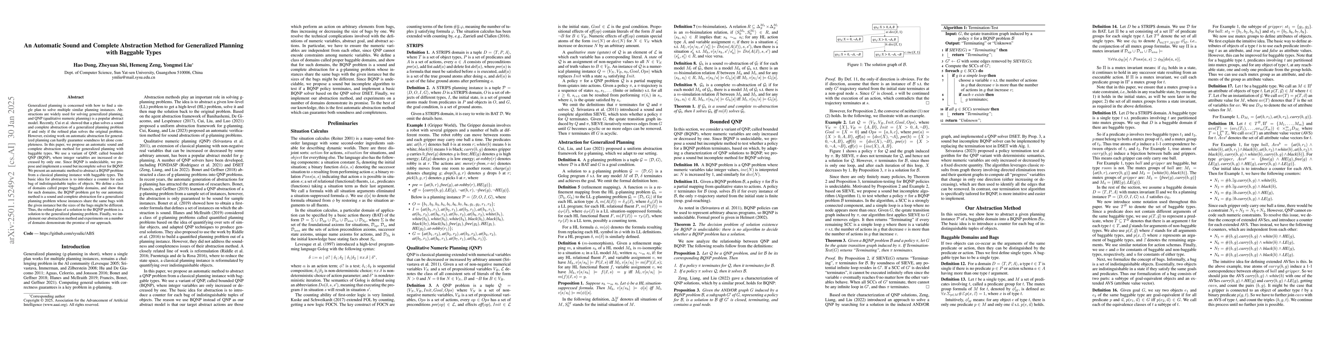 Thumbnail for Abstraction Method for Generalized Planning with Baggable Types