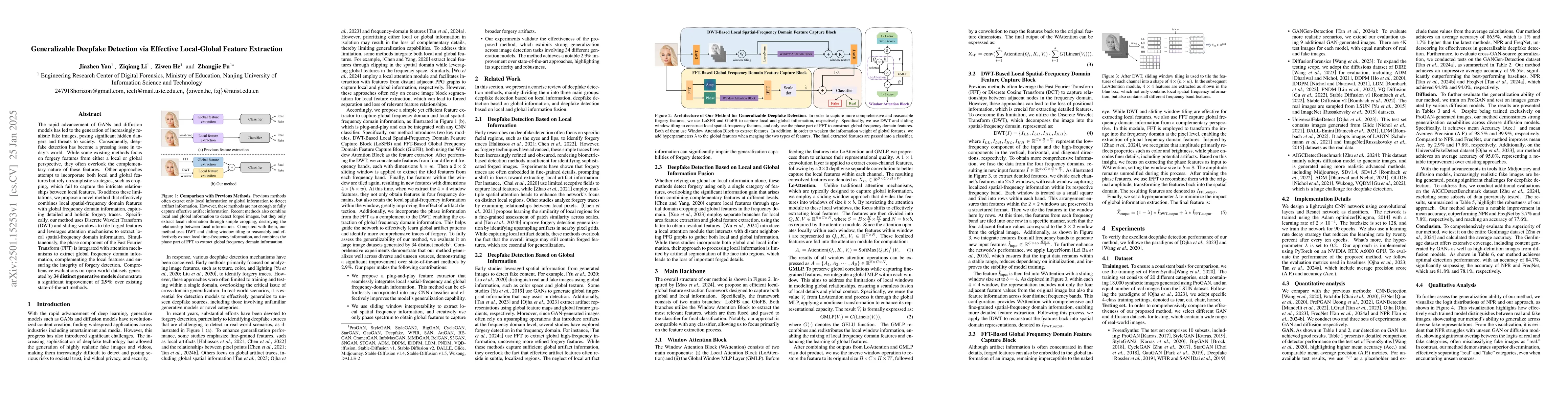Thumbnail for Generalizable Deepfake Detection via Effective Local-Global Feature
  Extraction