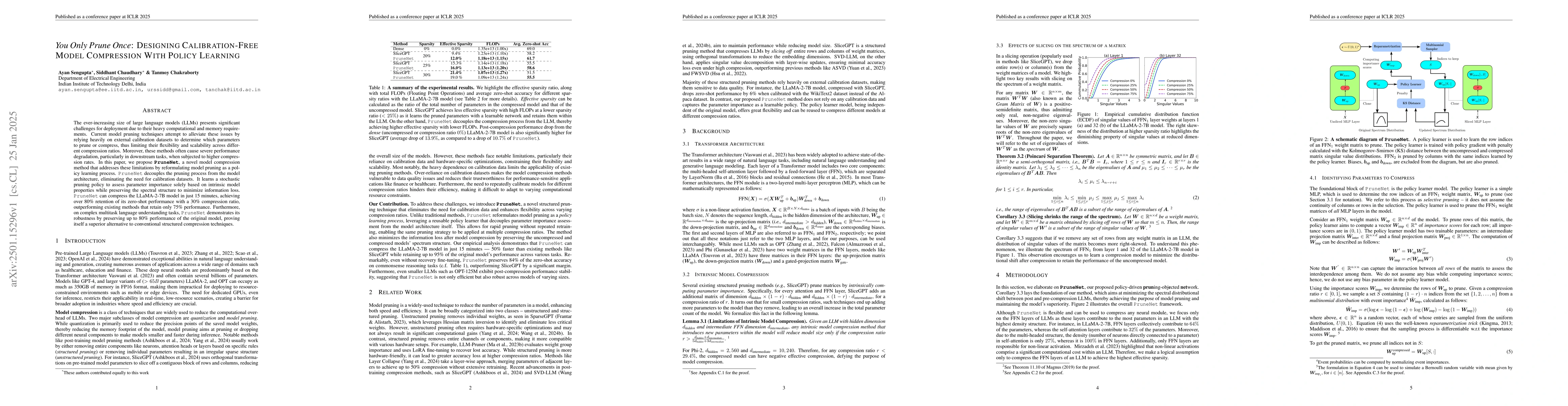 Thumbnail for You Only Prune Once: Designing Calibration-Free Model Compression With
  Policy Learning