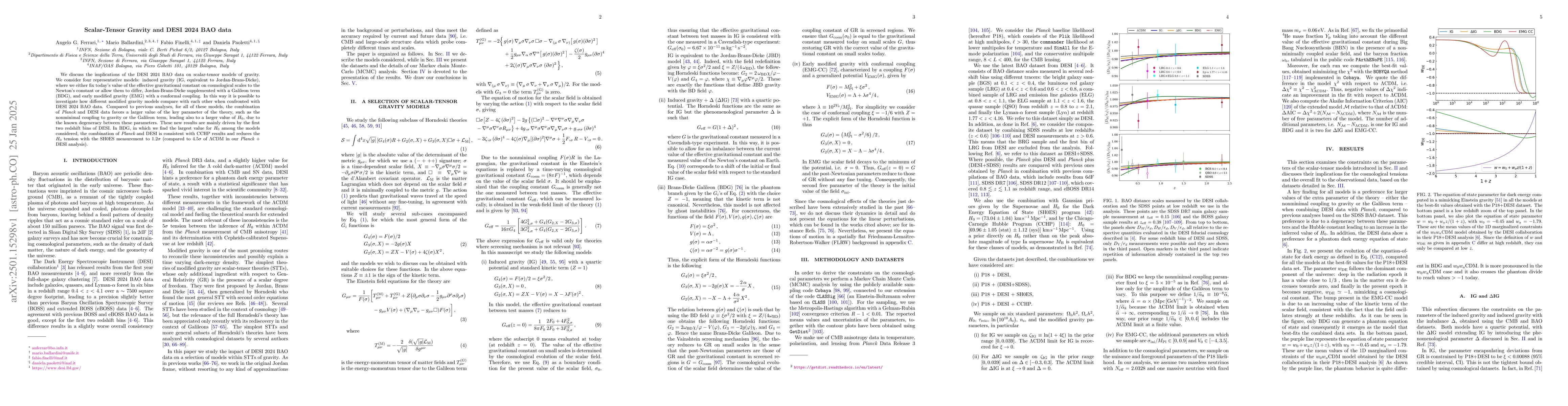 Thumbnail for Scalar-Tensor Gravity and DESI 2024 BAO data